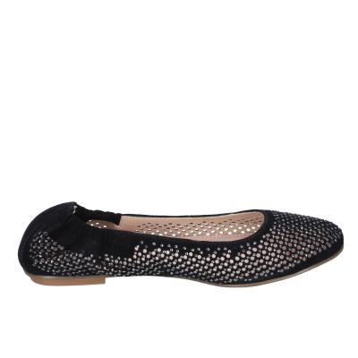 scarpe donna CAFè NOIR ballerine nero camoscio strass MEL501 BF398 Offerte