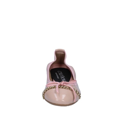 scarpe donna CROWN ballerine rosa vernice BZ941 Vendita Economica