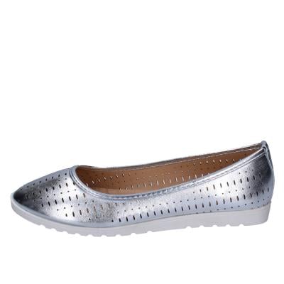 scarpe donna LANCETTI ballerine argento pelle sintetica BP564 Trasporto libero internazionale