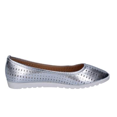 scarpe donna LANCETTI ballerine argento pelle sintetica BP564 Trasporto libero internazionale