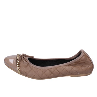 scarpe donna CROWN ballerine beige pelle BX639 In Saldo