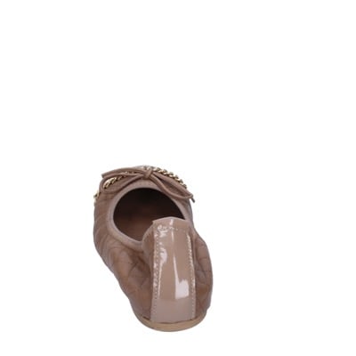 scarpe donna CROWN ballerine beige pelle BX639 In Saldo