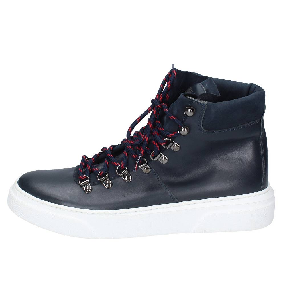 scarpe uomo STOKTON stivaletti blu pelle EY845 In Linea
