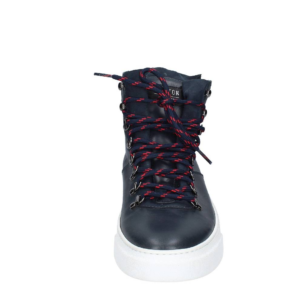 scarpe uomo STOKTON stivaletti blu pelle EY845 In Linea