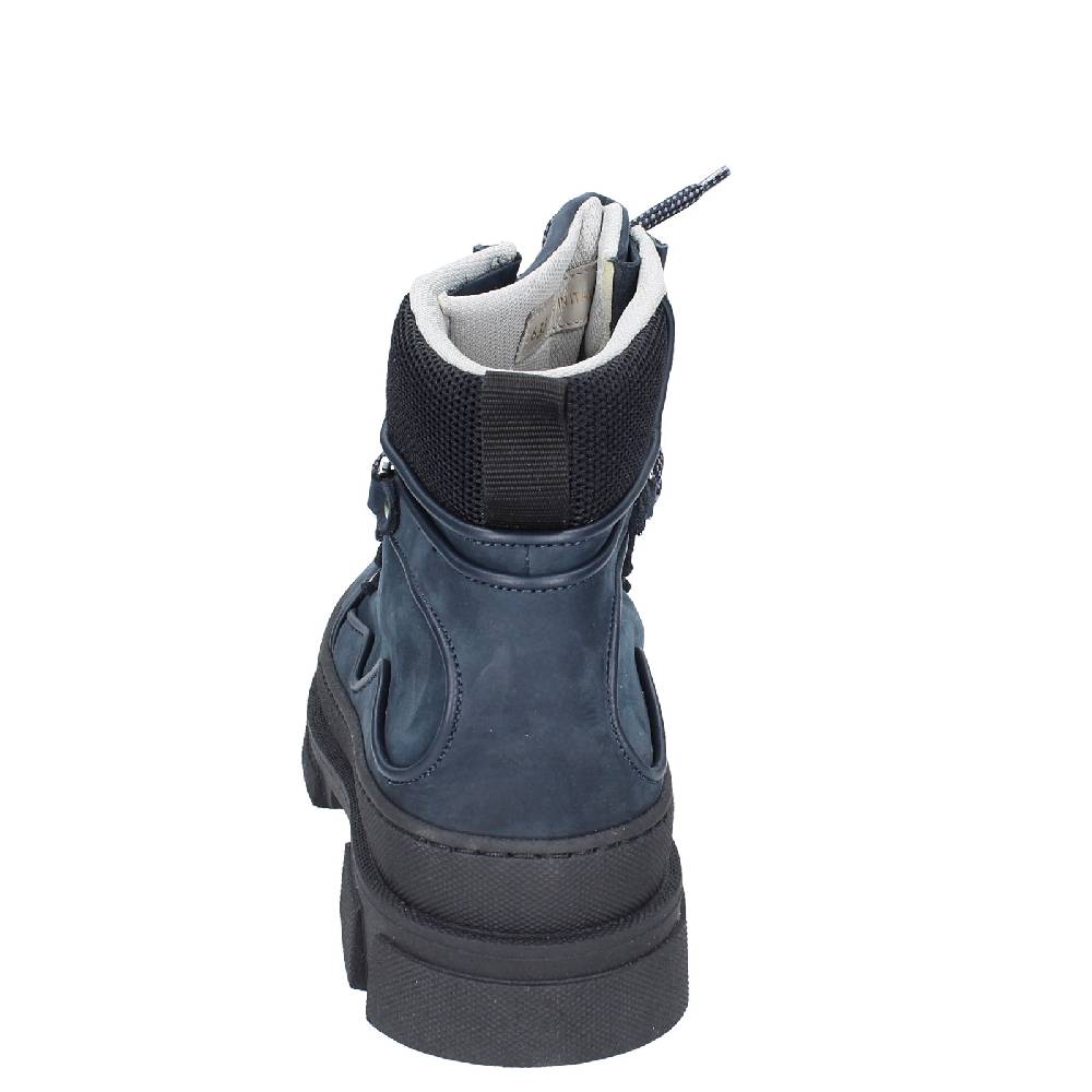 scarpe uomo STOKTON stivaletti blu pelle nabuk EY847 Qualità Garantita