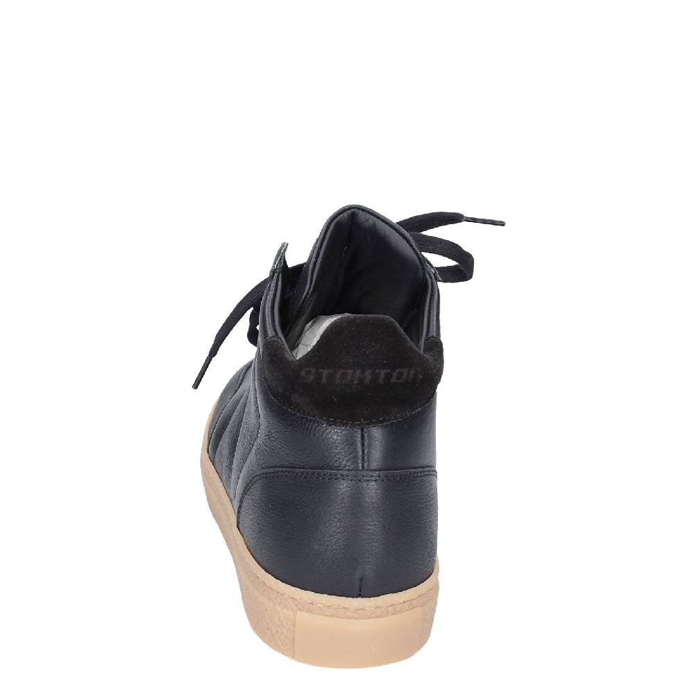 scarpe uomo STOKTON stivaletti nero pelle EY853 Negozi Online