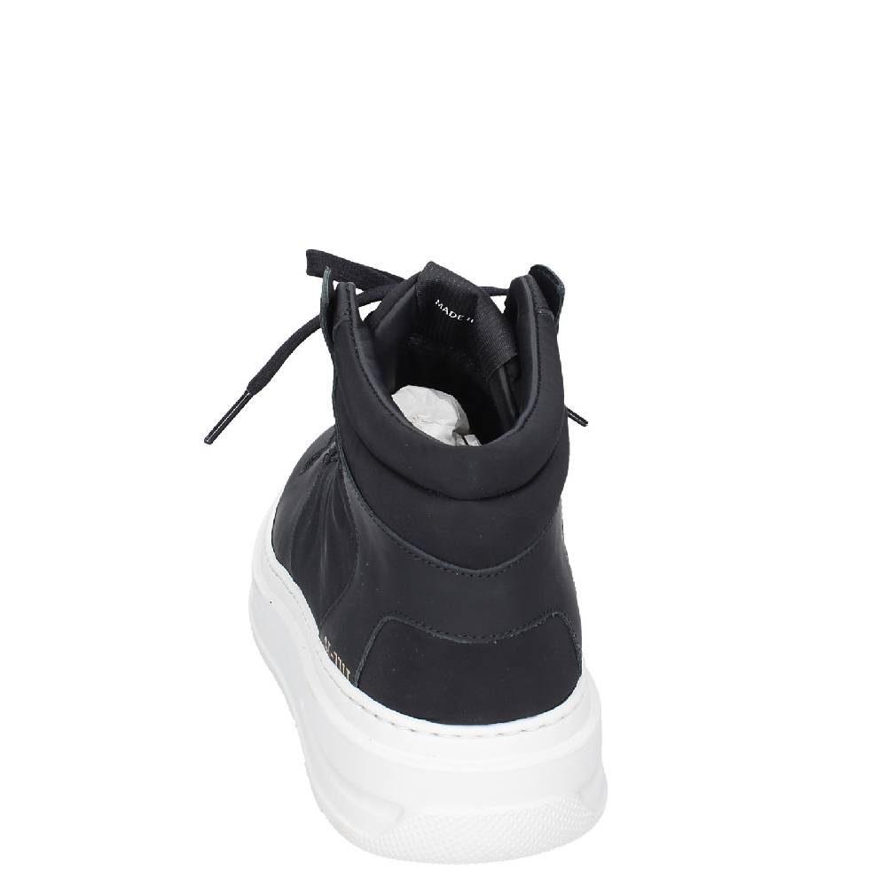 scarpe uomo STOKTON stivaletti nero tessuto gomma EY855 Consegna Veloce