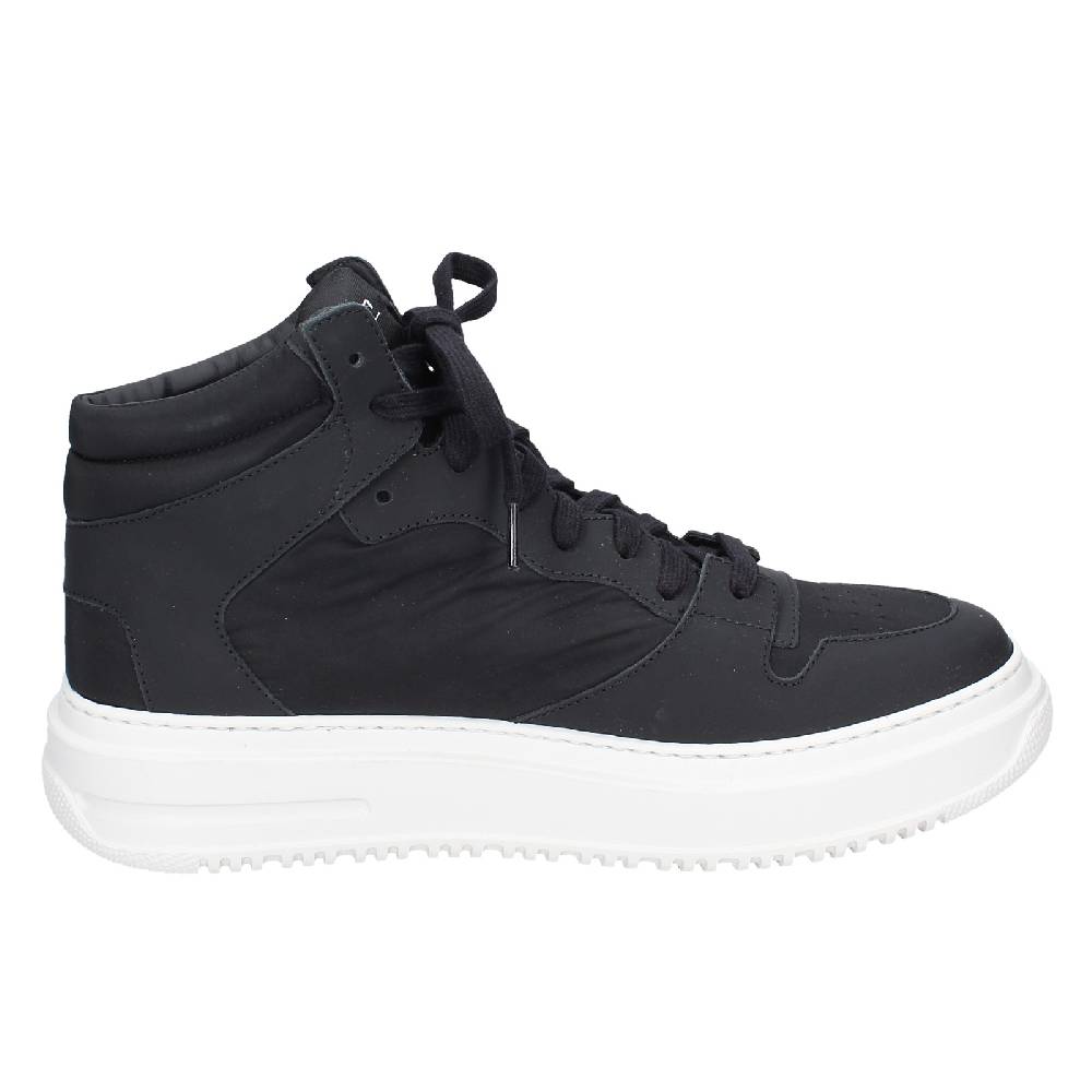 scarpe uomo STOKTON stivaletti nero tessuto gomma EY855 Consegna Veloce