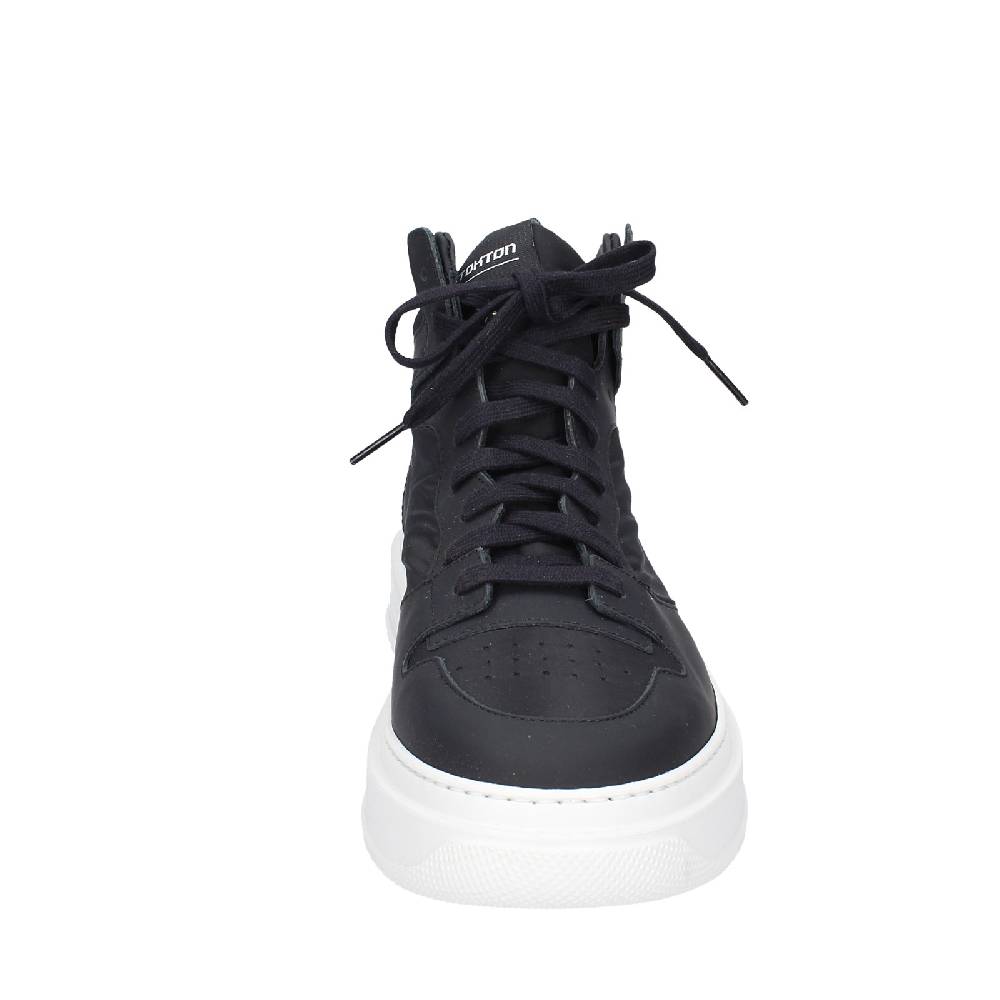 scarpe uomo STOKTON stivaletti nero tessuto gomma EY855 Consegna Veloce