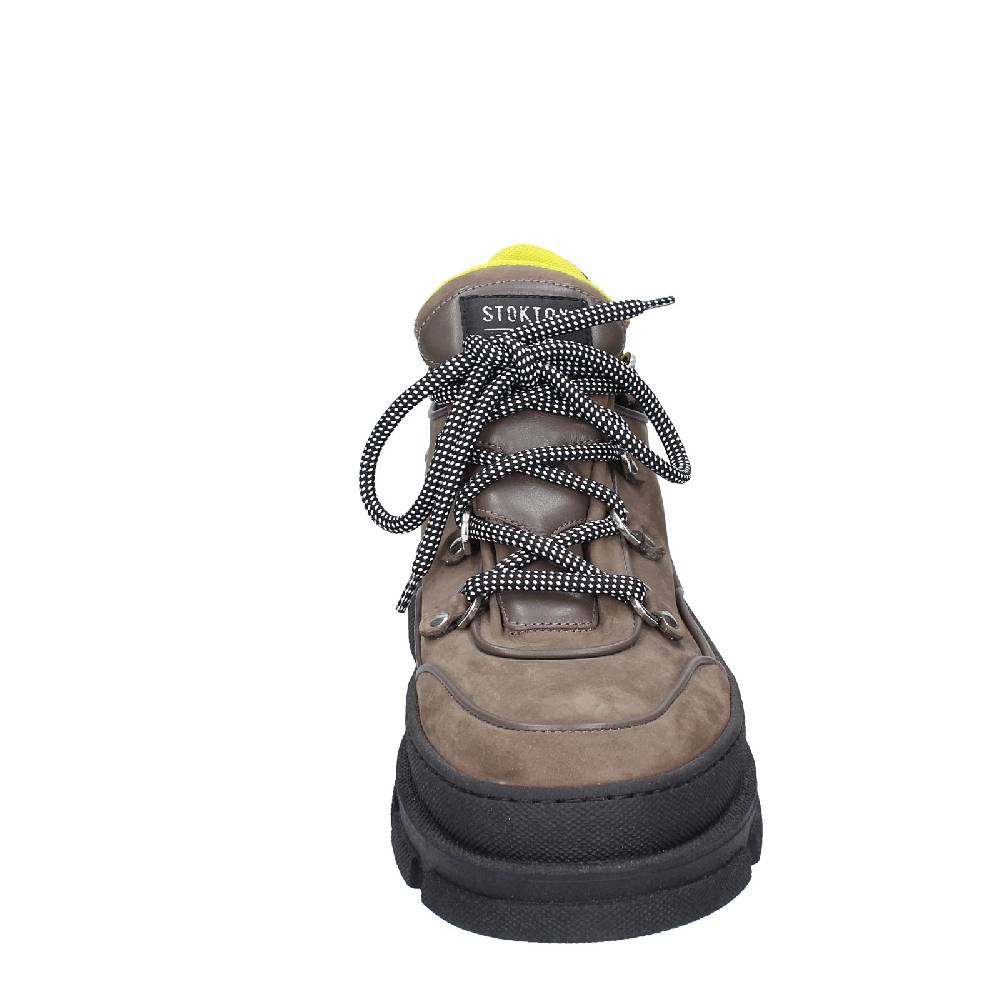 scarpe uomo STOKTON stivaletti beige pelle nabuk nero EX02 Promozione Limitata