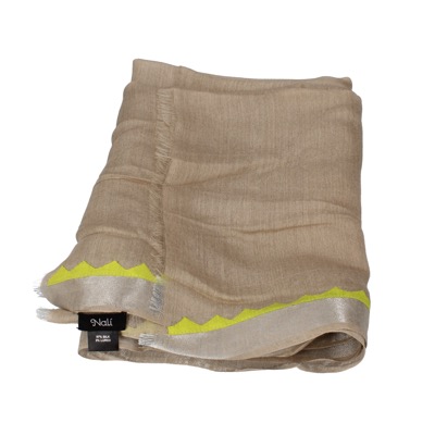 pareo donna NALI' beige seta verde AF445 Sconto
