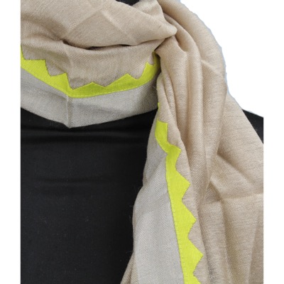 pareo donna NALI' beige seta verde AF445 Sconto