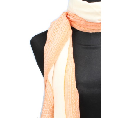 pareo donna NALI' bianco cotone arancione AF447 Economico