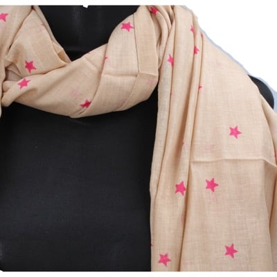 pareo donna NALI' beige cotone rosa AF424 Vendita Economica