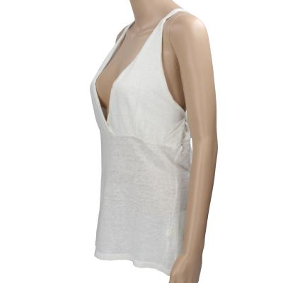 top donna STUDIO-J bianco panna lino AK317 Vendite Flash