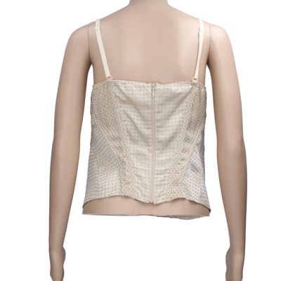 top donna AMULETI 44 beige lino AP14 Nuova