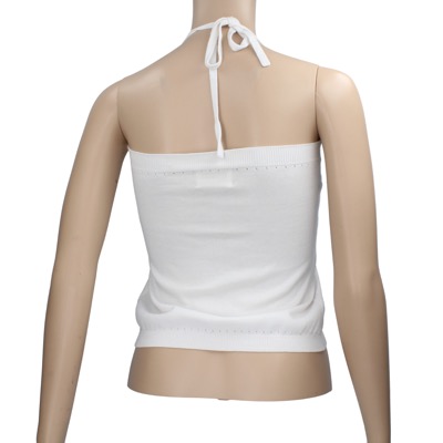 top donna DLINDOLLS S bianco cotone AK305 Moda