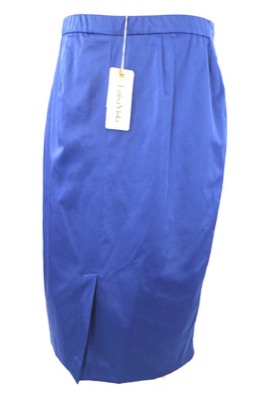 gonna donna LUISA VIOLA 14 blu poliestere AM259 Qualità Garantita