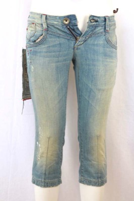 pantaloni donna STAFF JEANS & CO. 27 celeste cotone AR822 Saldi