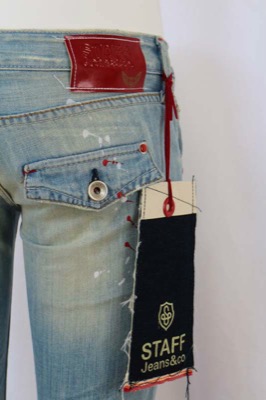 pantaloni donna STAFF JEANS & CO. 27 celeste cotone AR822 Saldi