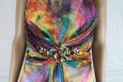 vestito donna ANTONIO NOTARO 50 multicolore poliestere AM433 Nuovo