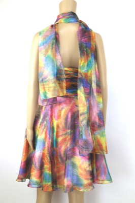 vestito donna ANTONIO NOTARO 50 multicolore poliestere AM437 Spedizione Gratuita