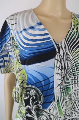 vestito donna BIANCOGHIACCIO 40 multicolore poliestere AM443 Qualità Garantita