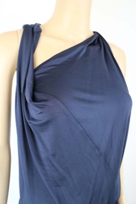vestito donna ECLA 40 blu acetato AM447 Affare Del Giorno