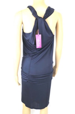 vestito donna ECLA 40 blu acetato AM447 Affare Del Giorno