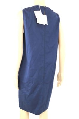 vestito donna MARIELLA ROSATI 50 blu cotone AM396 Prezzo Ridotto