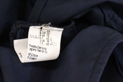 vestito donna MARIELLA ROSATI 50 blu cotone AM396 Prezzo Ridotto