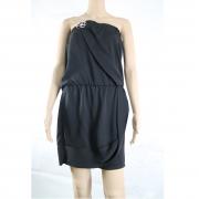 vestito donna BIANCOGHIACCIO nero poliestere AM449