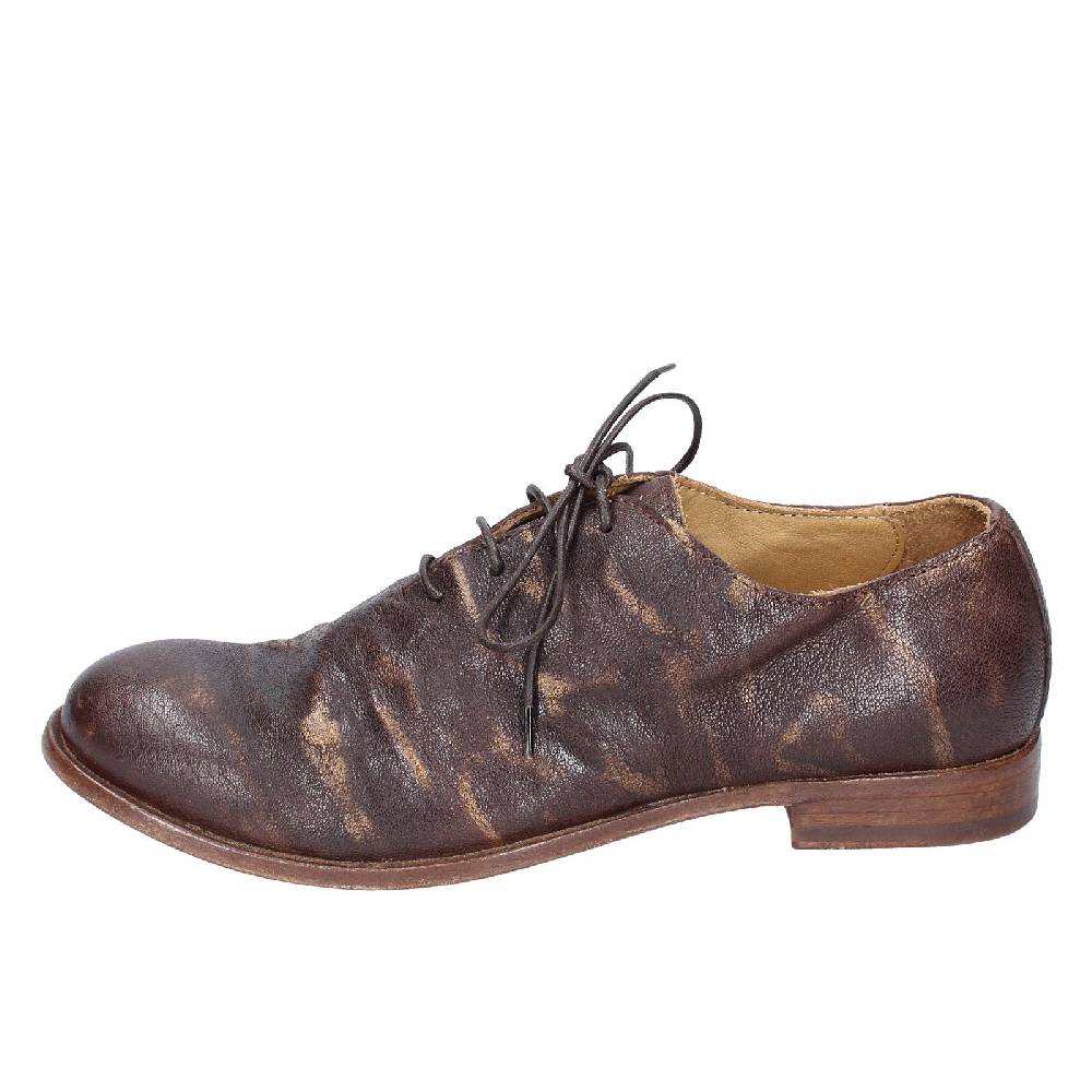 scarpe donna MOMA classiche marrone pelle oro 39406A VINTAGE EX449 Outlet