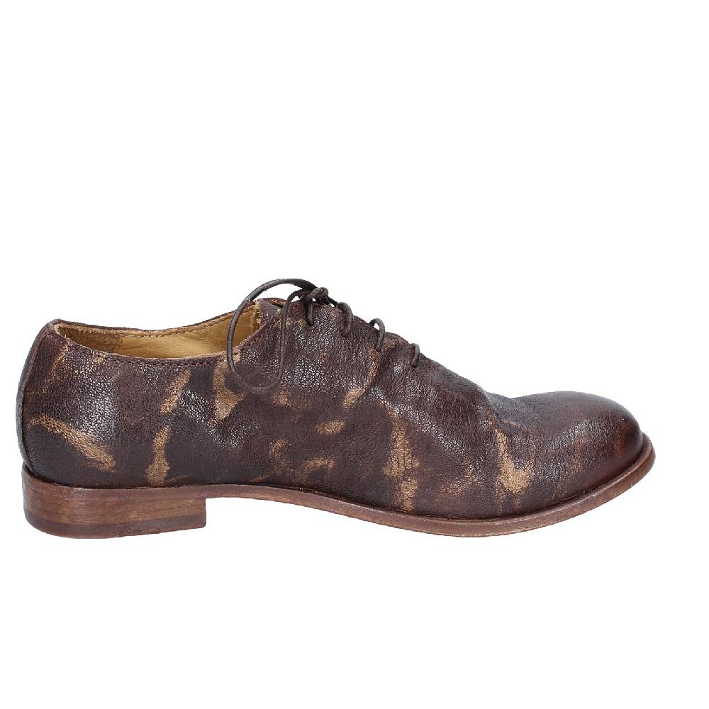 scarpe donna MOMA classiche marrone pelle oro 39406A VINTAGE EX449 Outlet