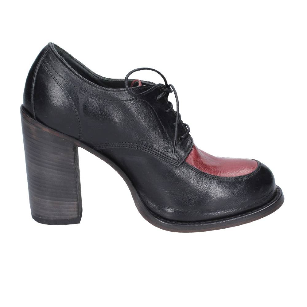 scarpe donna MOMA classiche nero pelle viola 85305A EY560 Saldi Di Fabbrica