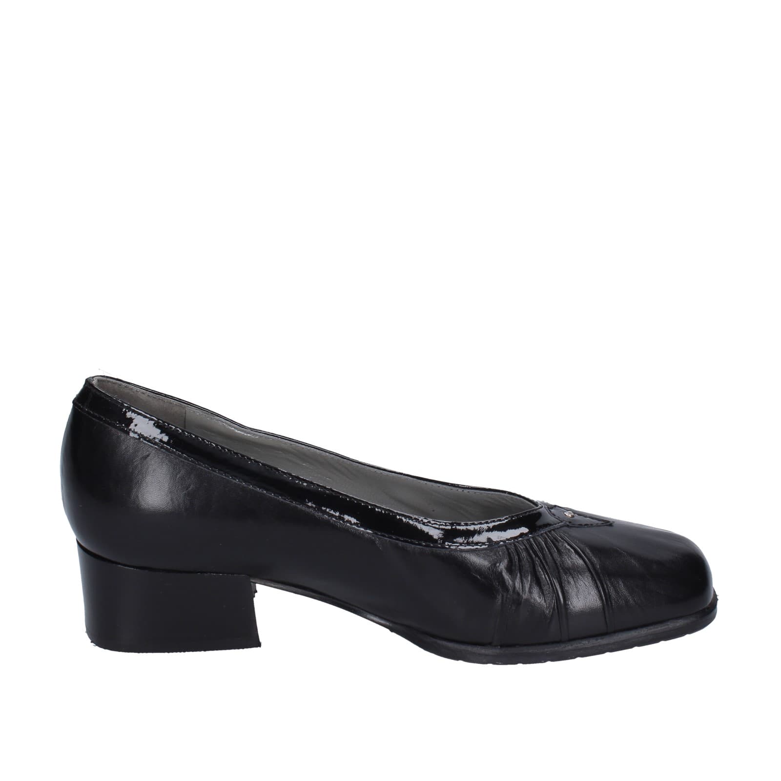 scarpe donna CONFORT decollete nero pelle vernice EZ367 Promozione