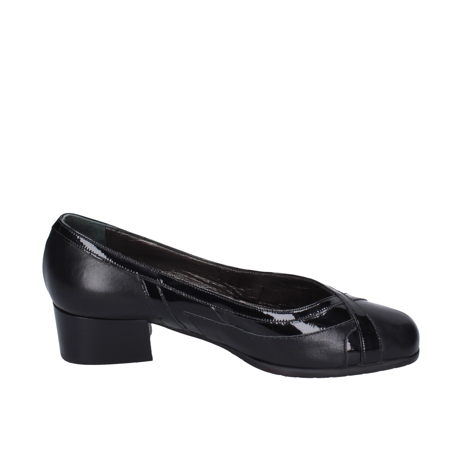 scarpe donna CONFORT decollete nero pelle vernice EZ411 Negozi Online