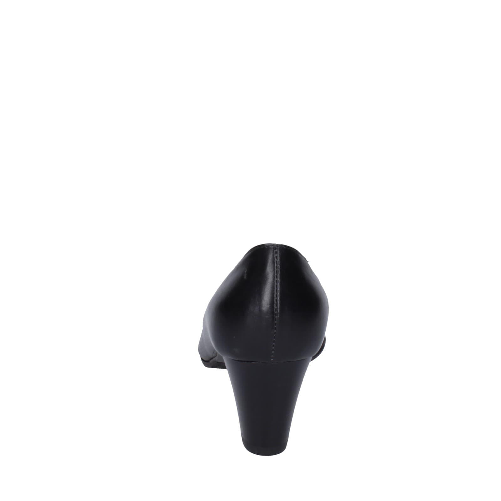 scarpe donna CONFORT decollete nero pelle EZ417 Consegna Veloce