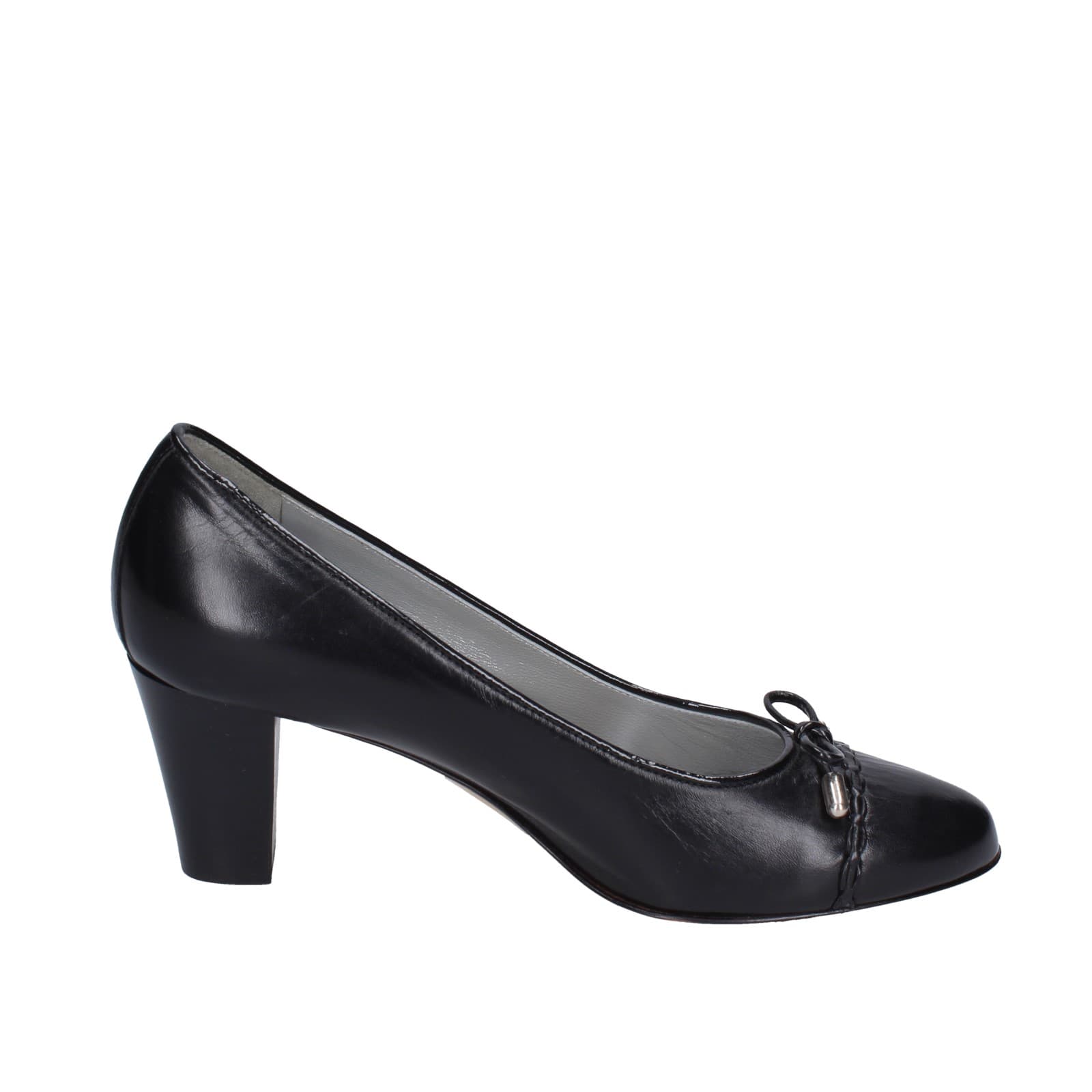 scarpe donna CONFORT decollete nero pelle EZ412 Promozione Limitata