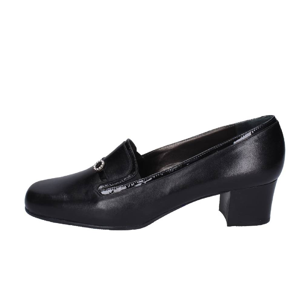 scarpe donna CONFORT decollete nero pelle vernice EZ413 Fino Al -60%