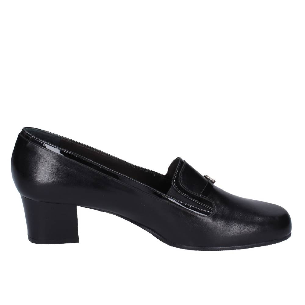 scarpe donna CONFORT decollete nero pelle vernice EZ413 Fino Al -60%