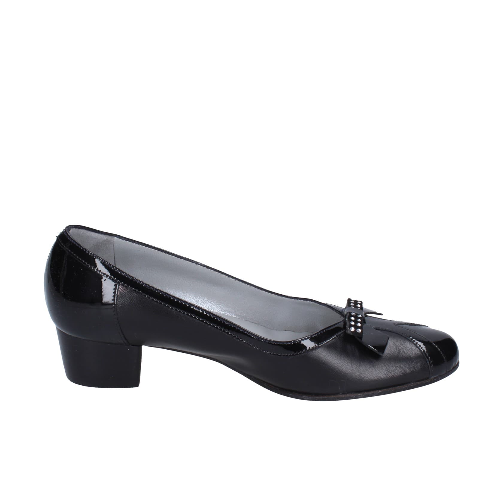 scarpe donna CONFORT decollete nero pelle vernice EZ398 Prezzo Ridotto