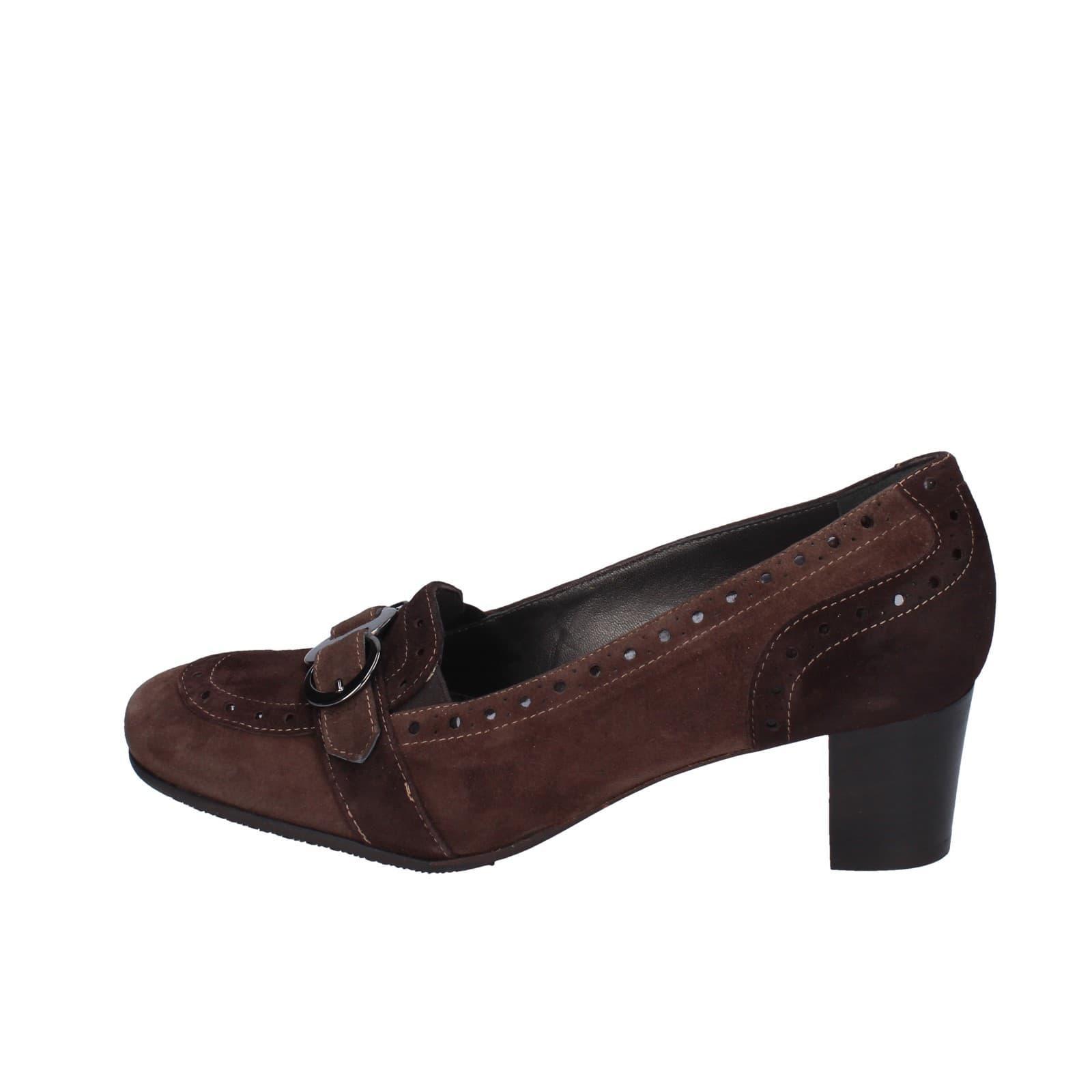 scarpe donna CONFORT decollete marrone camoscio 1607 EZ338 Convenienza