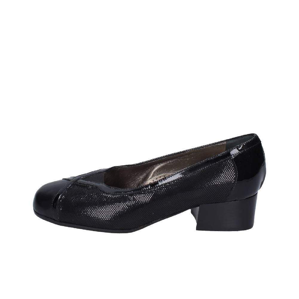 scarpe donna CONFORT decollete nero pelle vernice EZ401 Vendite Flash