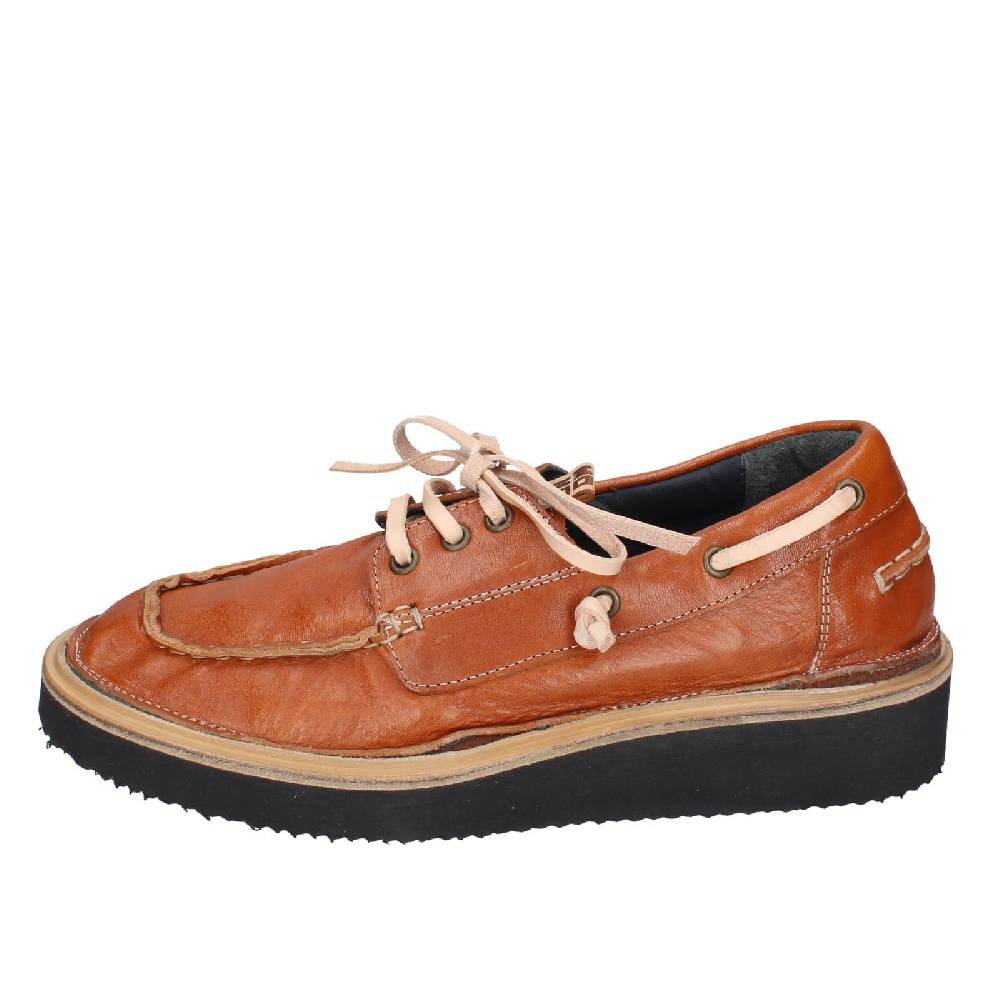 scarpe donna MOMA mocassini marrone pelle 80302A EY597 Online