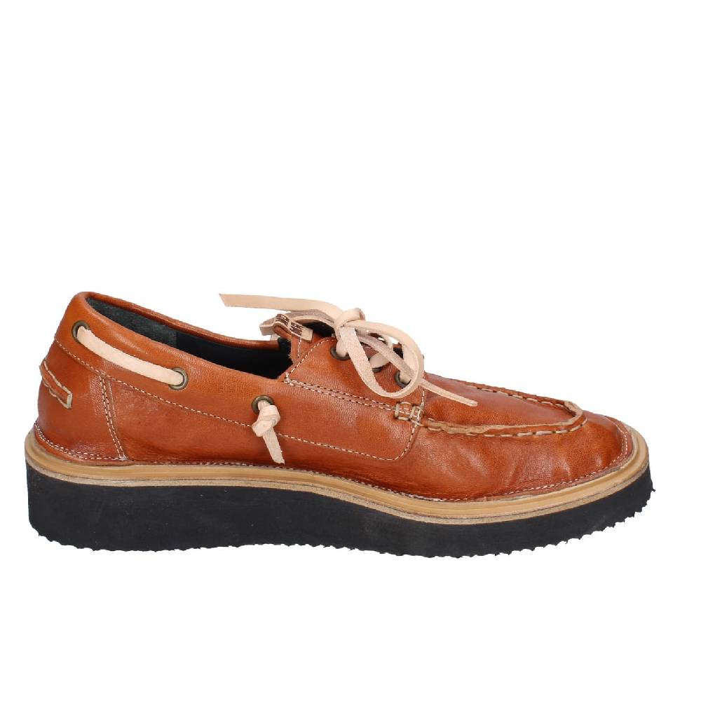 scarpe donna MOMA mocassini marrone pelle 80302A EY597 Online