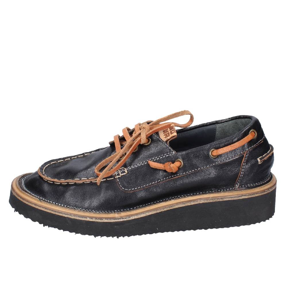scarpe donna MOMA mocassini nero pelle EY598 Outlet