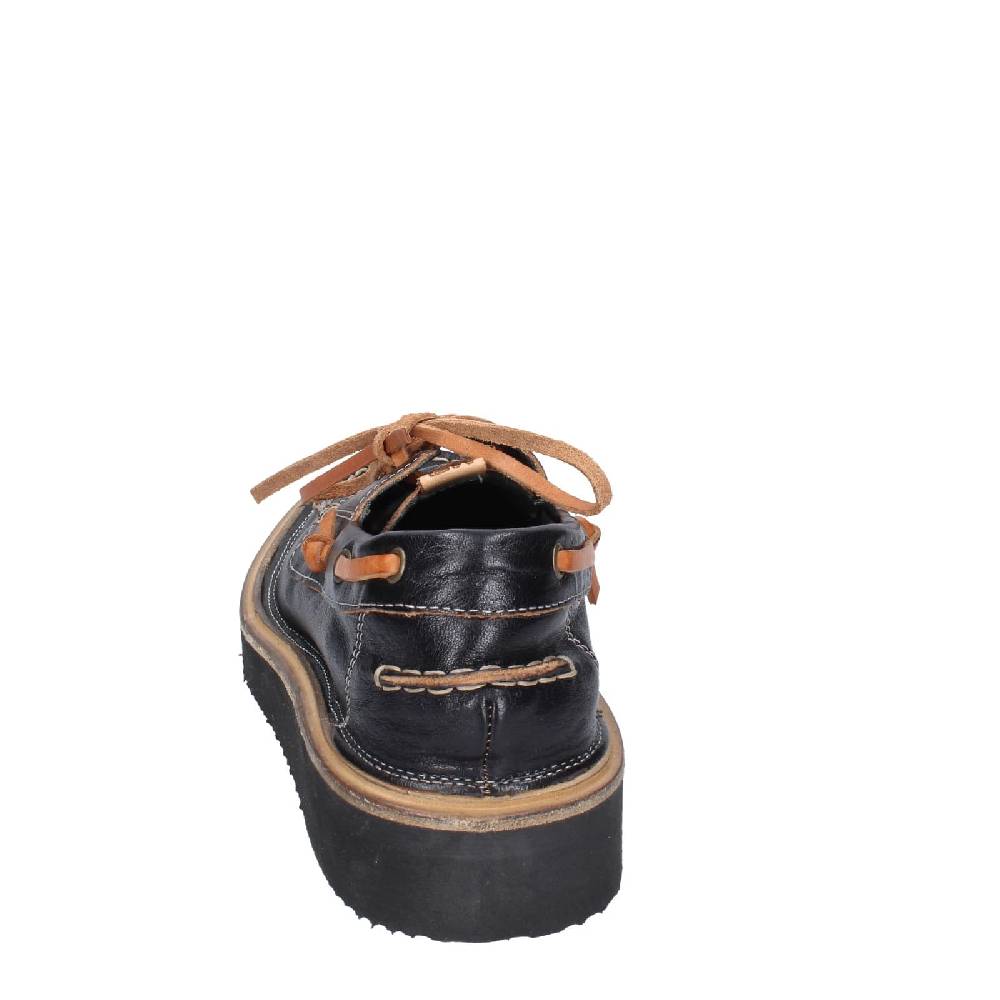 scarpe donna MOMA mocassini nero pelle EY598 Outlet