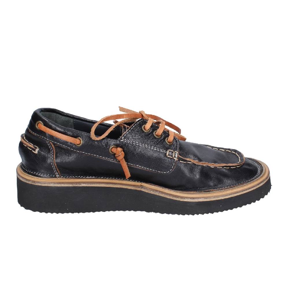 scarpe donna MOMA mocassini nero pelle EY598 Outlet