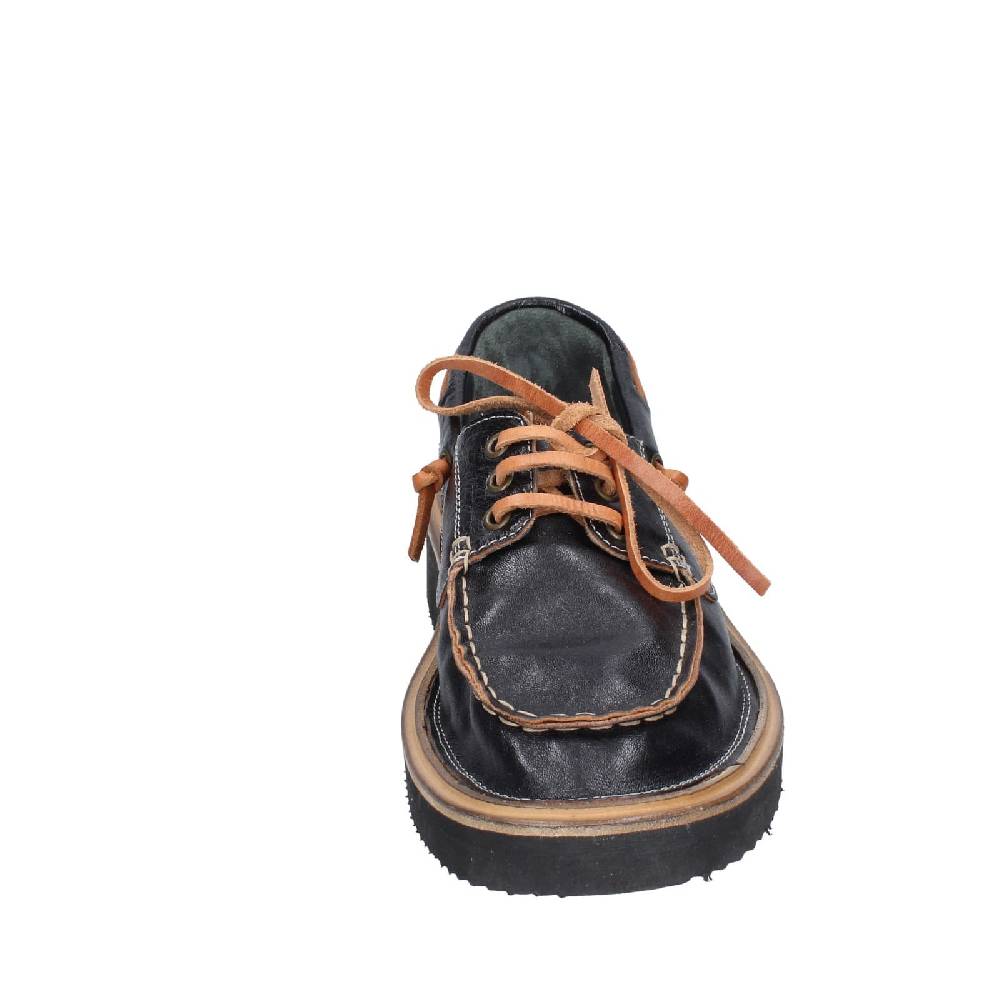 scarpe donna MOMA mocassini nero pelle EY598 Outlet